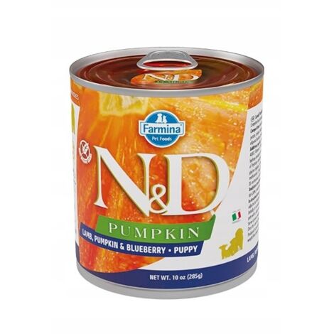 Farmina Dog N&D Pumpkin Puppy Agnello, Zucca e Mirtillo  - Farmina Dog N&D Pumpkin Puppy Agnello, Zucca e Mirtillo - Lattina Da 285 Gr