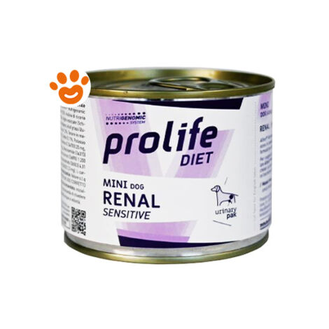 Prolife Dog Veterinary Mini Renal Sensitive  - Prolife Dog Veterinary Mini Renal Sensitive - Lattina Da 200 Gr