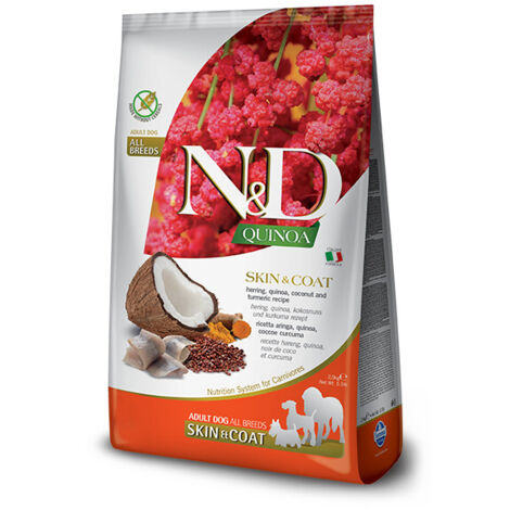 Farmina Dog N&D Quinoa Skin&Coat All Breed Aringhe - Farmina Dog N&D Quinoa Skin&Coat All Breed Aringhe - Sacco Da 7 Kg