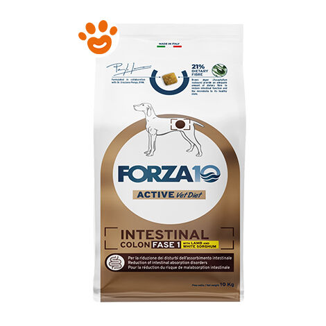 Forza10 Dog Active VetDiet Intestinal Colon Fase 1 Agnello e Sorgo Bianco  - Forza10 Dog Active VetDiet Intestinal Colon Fase 1 Agnello e Sorgo Bianco - Sacco Da 10 Kg