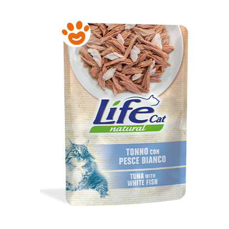 Life Cat Natural in Busta 70gr Tonno con Pesce Bianco