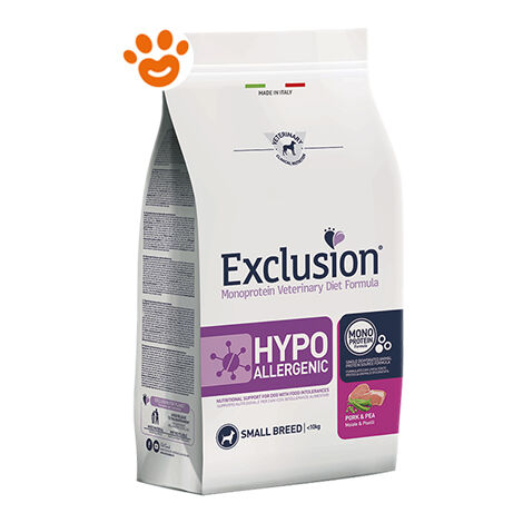 Exclusion Dog Hypoallergenic Adult Small Breed Maiale e Piselli - Exclusion Dog Hypoallergenic Adult Small Breed Maiale e Piselli - Sacco Da 7 Kg