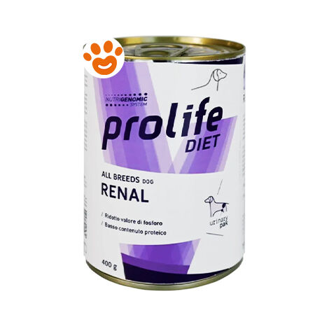 Prolife Dog Diet Renal All Breeds  - Prolife Dog Diet Renal All Breeds - Lattina Da 400 Gr
