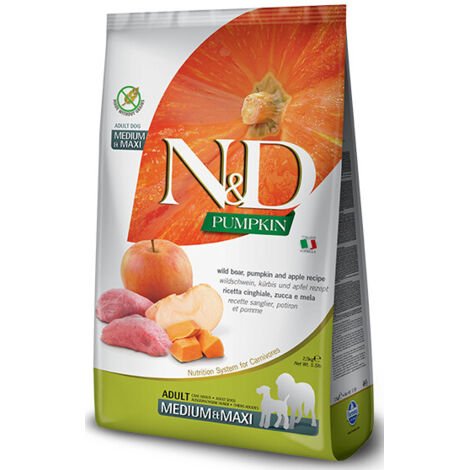 Mangime secco Farmina Cinghiale e Mela per Cani adulto Media/Maxi 12kg [PND120753S]