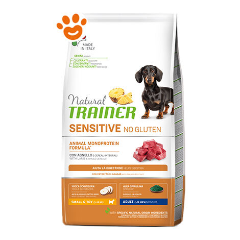 Trainer Natural Dog Sensitive No Gluten Adult Small & Toy Agnello - Trainer Natural Dog Sensitive No Gluten Adult Small & Toy Agnello - Sacco Da 7 Kg