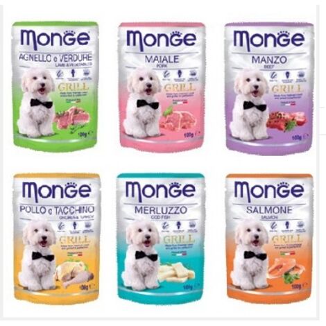 Monge Dog Grill Adult bocconcini con agnello e verdure 100g