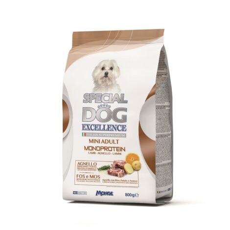 Monge Special Dog Excellence Monoprotein Adult Mini con Agnello - Monge Special Dog Excellence Monoprotein Adult Mini con Agnello - Sacco Da 800 Gr