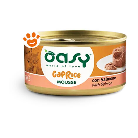 Oasy Cat Caprice Mousse con Salmone  - Oasy Cat Caprice Mousse con Salmone - Lattina Da 85 Gr