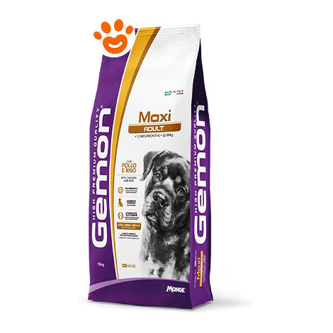Monge Gemon Dog Maxi Adult Pollo e Riso - Monge Gemon Dog Maxi Adult Pollo e Riso - Sacco Da 15 Kg