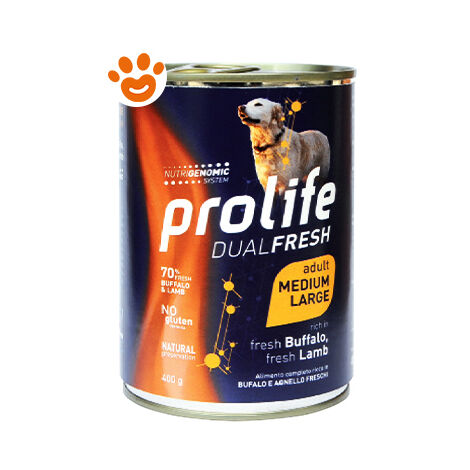 Cane - Dual Fresh Adult Medium Large Bufalo e Agnello 400 gr Prolife