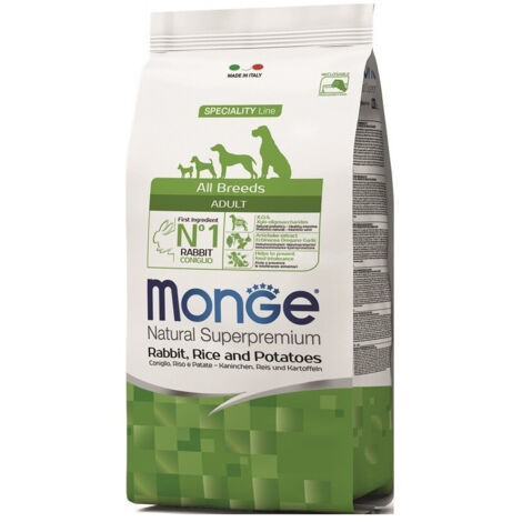 Monge Natural Superpremium per Cane Adult All Breeds con Coniglio