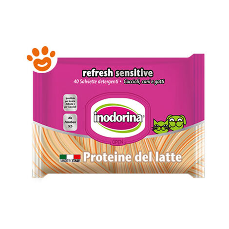 Inodorina Refresh Sensitive Salviette detergenti Proteine del latte