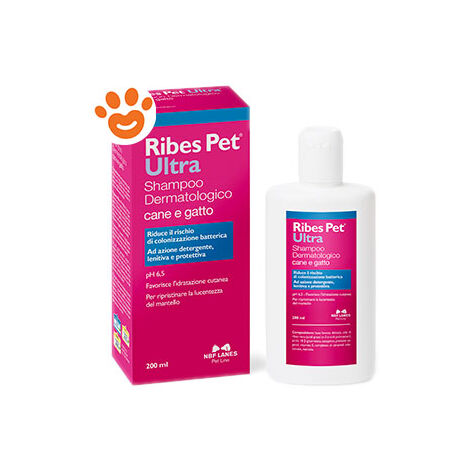 NBF Lanes Dog e Cat Ribes Pet Ultra Shampoo Dermatologico - NBF Lanes Dog e Cat Ribes Pet Ultra Shampoo Dermatologico - Confezione da 200 ml
