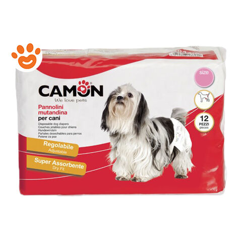 Camon Dog Pannolini Mutandina  - Camon Dog Pannolini Mutandina - Confezione da 12 Pezzi (Taglia XL)