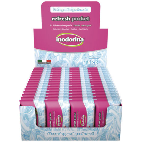 Inodorina Dog/Cat Refresh Pocket Talco - Inodorina Dog/Cat Refresh Pocket Talco - 15 Salviette