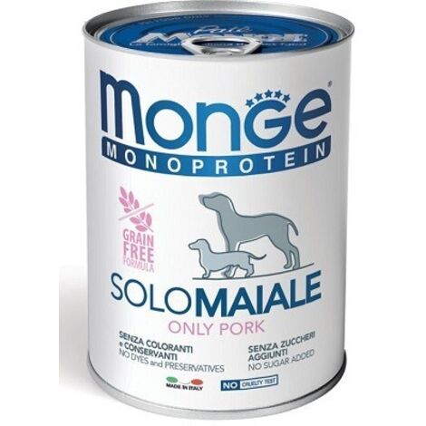 Monge Solo Cane Patè Maiale 400gr