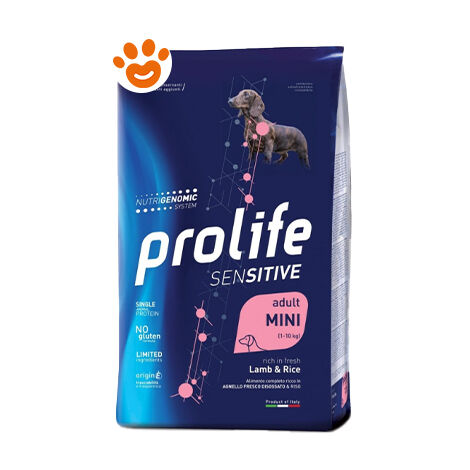 Prolife Dog Sensitive Adult Mini Lamb & Rice - Prolife Dog Sensitive Adult Mini Lamb & Rice - Sacco Da 2 Kg