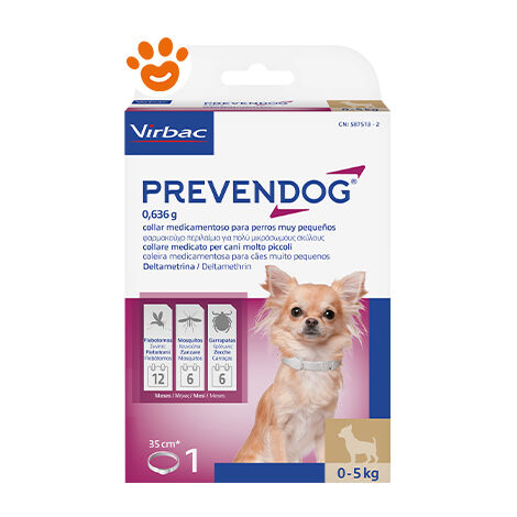 Virbac Dog Prevendog Collari 35 cm 0-5 Kg  - Virbac Dog Prevendog Collari 35 cm 0-5 Kg - Confezione Da 1 Collare