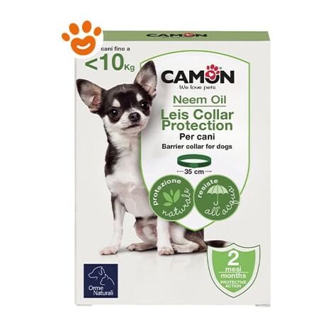 Camon Dog Orme Naturali Collare Leis &lt 10 Kg  - Camon Dog Orme Naturali Collare Leis &lt 10 Kg - Confezione Da 1 Collare