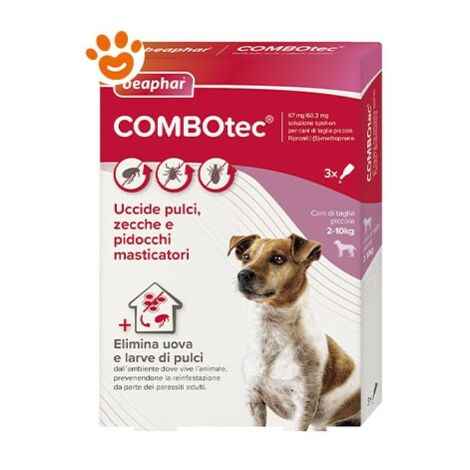 Beaphar Dog Combotec Taglia Piccola 2 - 10 Kg  - Beaphar Dog Combotec Taglia Piccola 2 - 10 Kg - Confezione Da 3 Pipette