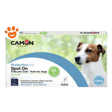 Spot-On Camon Protection cane 0-10 kg 5 fiale 3 ml – Olio di Neem – Protezione naturale (1/5)