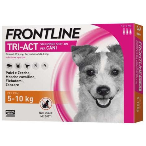 Frontline Tri-Act Cani 5-10 kg  - Frontline Tri-Act Cani 5-10 kg - Confezione Da 3 Pipette, Any