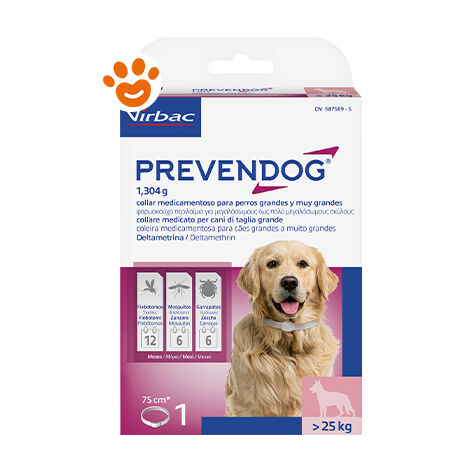 Virbac Dog Prevendog Collari 75 cm Oltre 25 Kg - Virbac Dog Prevendog Collari 75 cm Oltre 25 Kg - Confezione Da 1 Collare