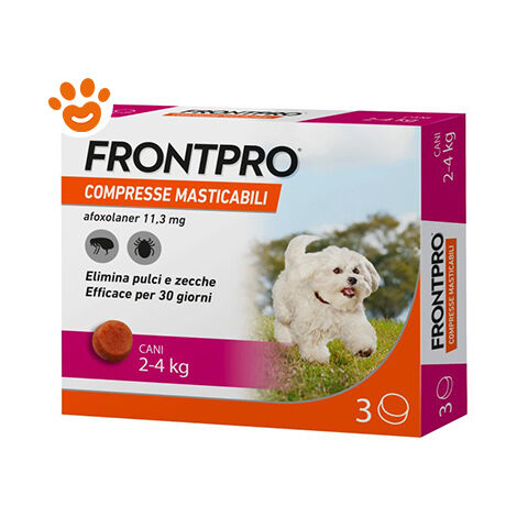 Frontline Dog FrontPro Compresse Masticabili per Cani (2-4kg)  - Frontline Dog FrontPro Compresse Masticabili per Cani (2-4kg) - Confezione Da 3 Compresse