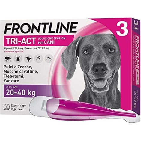 Frontline Tri-Act Cani 20-40 kg  - Frontline Tri-Act Cani 20-40 kg - Confezione Da 3 Pipette, Any