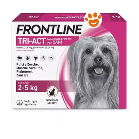 Frontline Tri-Act Cani 2-5 kg  - Frontline Tri-Act Cani 2-5 kg - Confezione Da 6 Pipette, Any