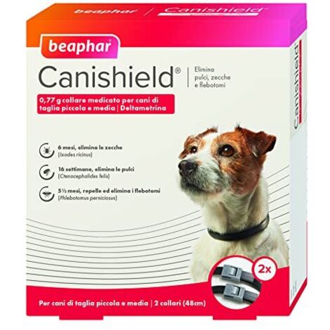 Beaphar Dog Canishield Collare Taglia Piccola e Media - Beaphar Dog Canishield Collare Taglia Piccola e Media - Confezione da 2 Collari