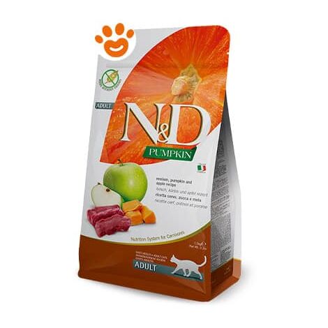 Farmina Cat N&D Pumpkin Adult Cervo Zucca e Mela - Farmina Cat N&D Pumpkin Adult Cervo Zucca e Mela - Sacco Da 5 Kg