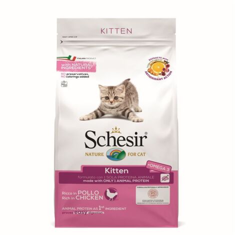 Schesir Cat Kitten Pollo  - Schesir Cat Kitten Pollo - Sacco Da 400 Gr