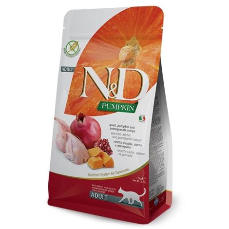 Farmina Cat N&D Pumpkin Adult Quaglia Zucca e Melograno - Farmina Cat N&D Pumpkin Adult Quaglia Zucca e Melograno - Sacco Da 1,5 Kg