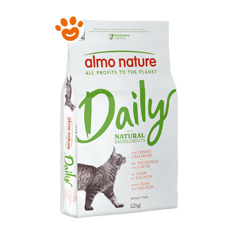 Almo Nature Cat Adult Daily con Tonno e Salmone  - Almo Nature Cat Adult Daily con Tonno e Salmone - Sacco Da 12 Kg (1/2)