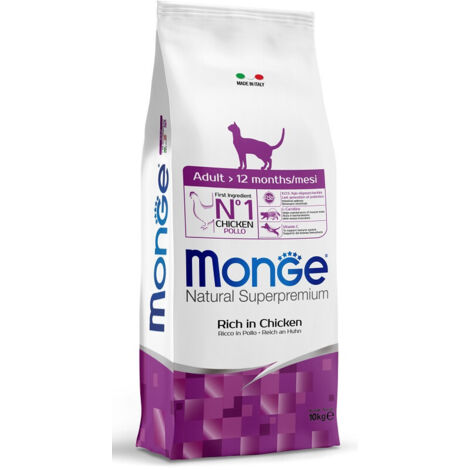 Monge Cat Natural Superpremium Adult Pollo  - Monge Cat Natural Superpremium Adult Pollo - Sacco Da 10 Kg