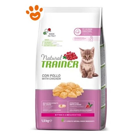 Trainer Natural Cat Kitten Pollo  - Trainer Natural Cat Kitten Pollo - Sacco Da 1,5 Kg