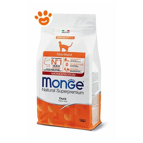 Monge Cat Natural Superpremium Sterilizzato Anatra - Monge Cat Natural Superpremium Sterilizzato Anatra - Sacco Da 10 Kg