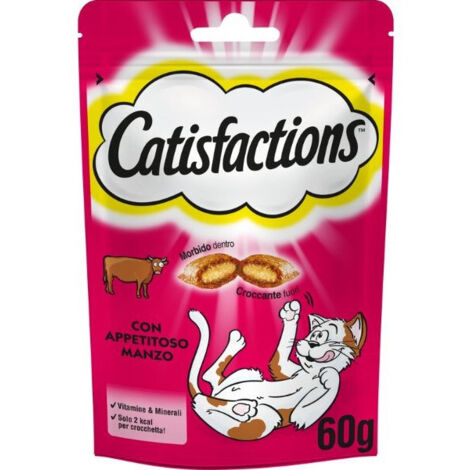 Catisfactions Cat con Manzo - Catisfactions Cat con Manzo - Confezione da 60 Gr
