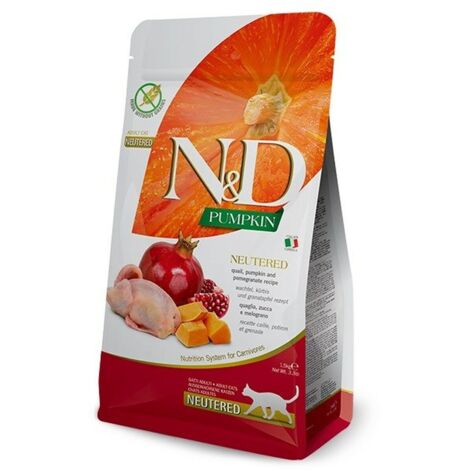 Farmina Cat N&D Pumpkin Neutered Adult Quaglia Zucca e Melograno - Farmina Cat N&D Pumpkin Neutered Adult Quaglia Zucca e Melograno - Sacco Da 5 Kg