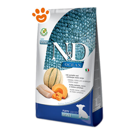 Farmina Dog N&ampD Ocean Puppy Mini Merluzzo Zucca e Melone  - Farmina Dog N&ampD Ocean Puppy Mini Merluzzo Zucca e Melone - Sacco Da 2,5 Kg