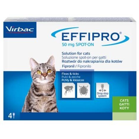 Virbac Cat Effipro Spot-On  - Virbac Cat Effipro Spot-On - Confezione Da 4 Pipette