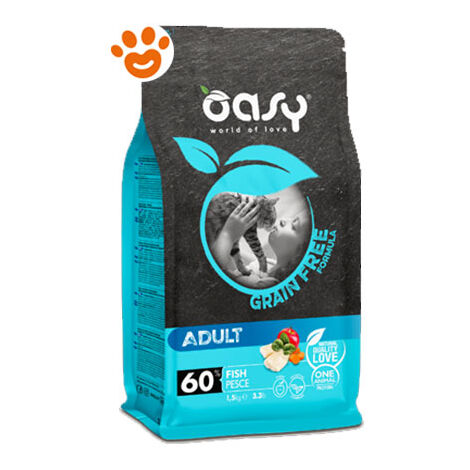 Oasy Cat Grain Free Adult Pesce  - Oasy Cat Grain Free Adult Pesce - Sacco Da 1,5 Kg