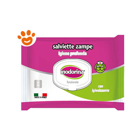 Salviettine Inumidite per Animali Domestici Inodorina Paws Cane