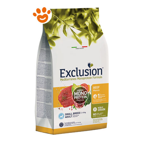Exclusion Mediterraneo Cane Noble Grain Adult Small Breed 2 kg Manzo