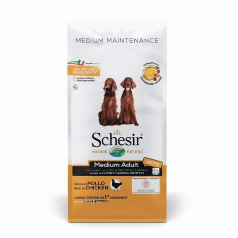Schesir Dog Medium Adult Mantenimento Pollo  - Schesir Dog Medium Adult Mantenimento Pollo - Any, Sacco Da 12 Kg