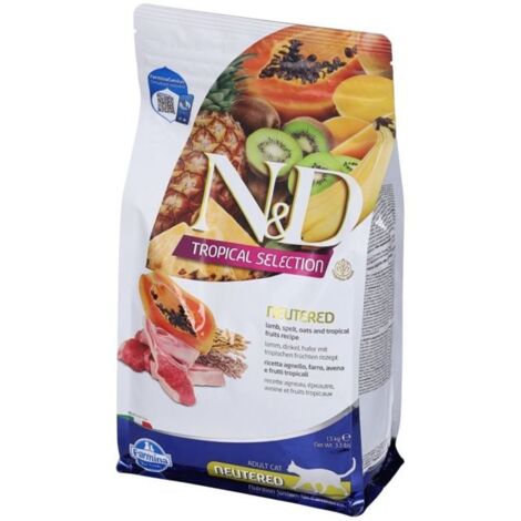 Farmina Cat N&ampD Tropical Adult Neutered Agnello  - Farmina Cat N&ampD Tropical Adult Neutered Agnello - Sacco Da 1,5 Kg