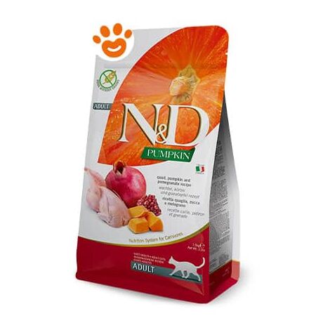 Farmina Cat N&ampD Pumpkin Adult Quaglia Zucca e Melograno  - Farmina Cat N&ampD Pumpkin Adult Quaglia Zucca e Melograno - Sacco Da 5 Kg