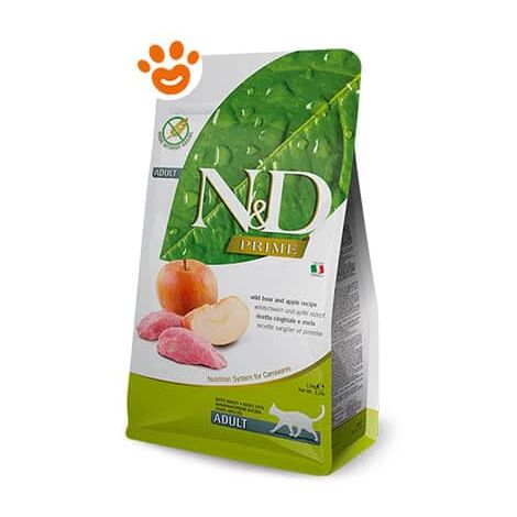 Farmina Cat N&D Prime Adult Grain Free Cinghiale e Mela - Farmina Cat N&D Prime Adult Grain Free Cinghiale e Mela - Sacco Da 1,5 Kg