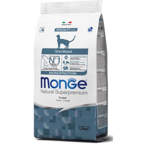 Croccantini Gatto - Trota Sterilised Monoprotein Monge - size 1